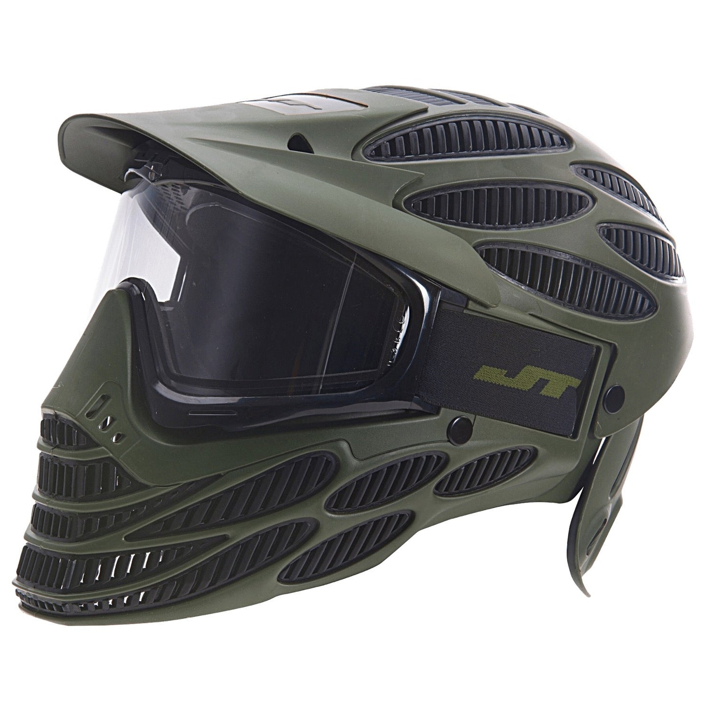 Máscara de paintball JT Flex 8 - Verde oliva - Cobertura completa