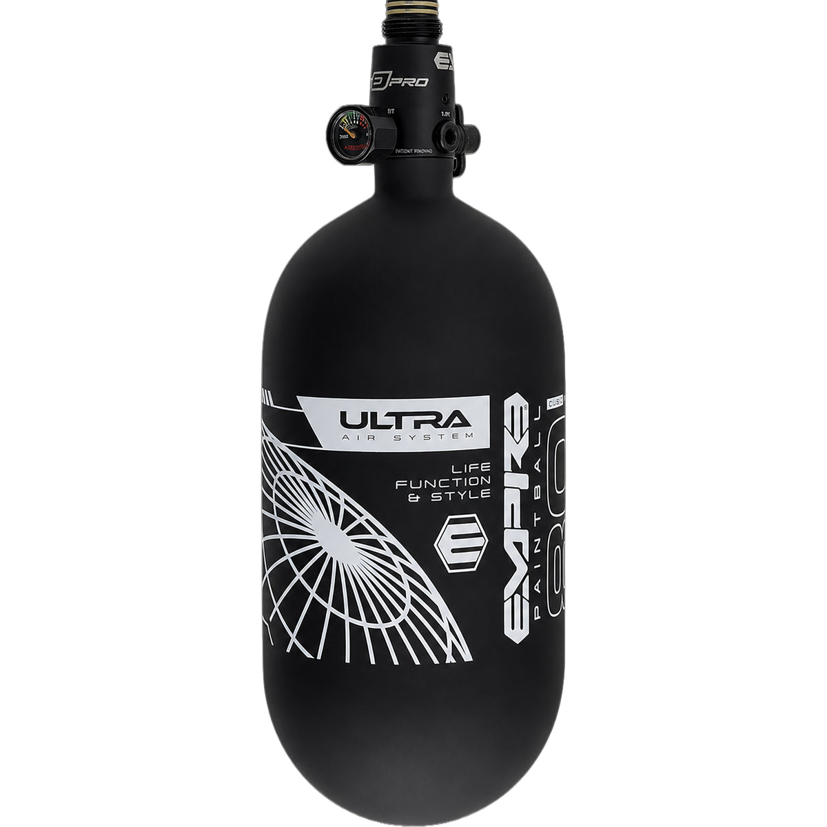 Empire Ultra Light Tank With FLO PRO - 80ci - Black with White Logo