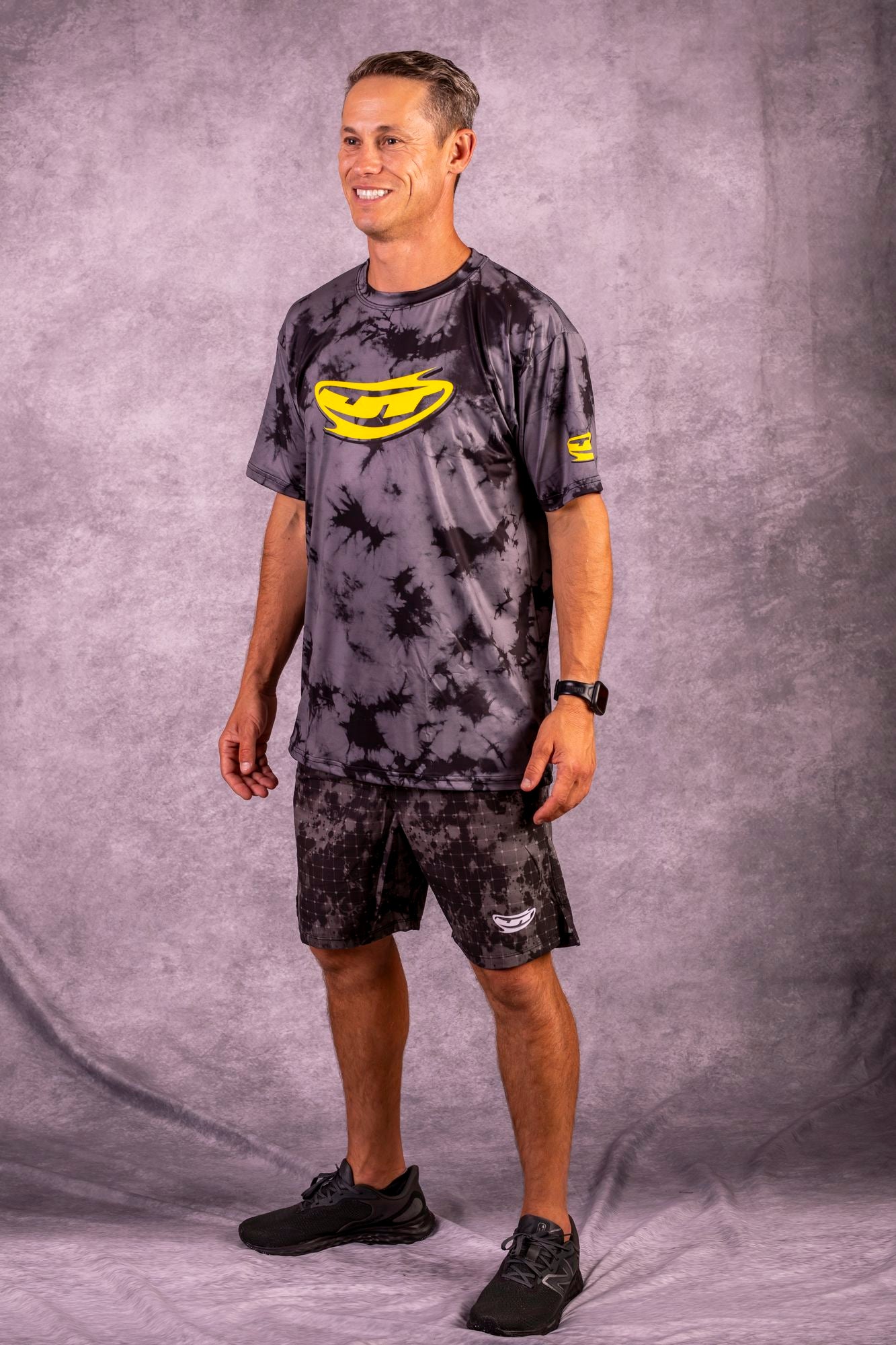 JT Stretch Air T-Shirt - Acid Drop - Black / Grey