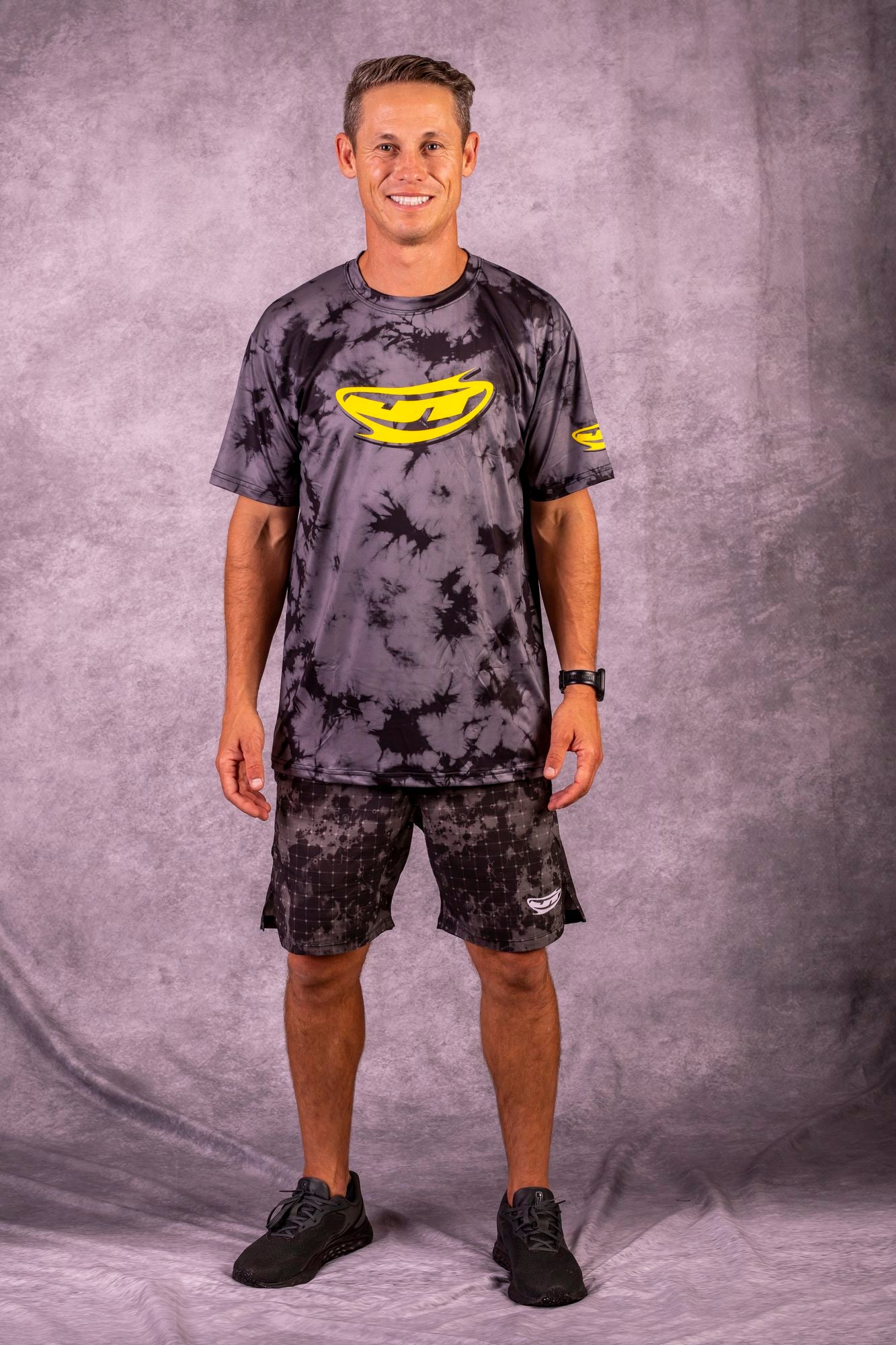 JT Stretch Air T-Shirt - Acid Drop - Black / Grey