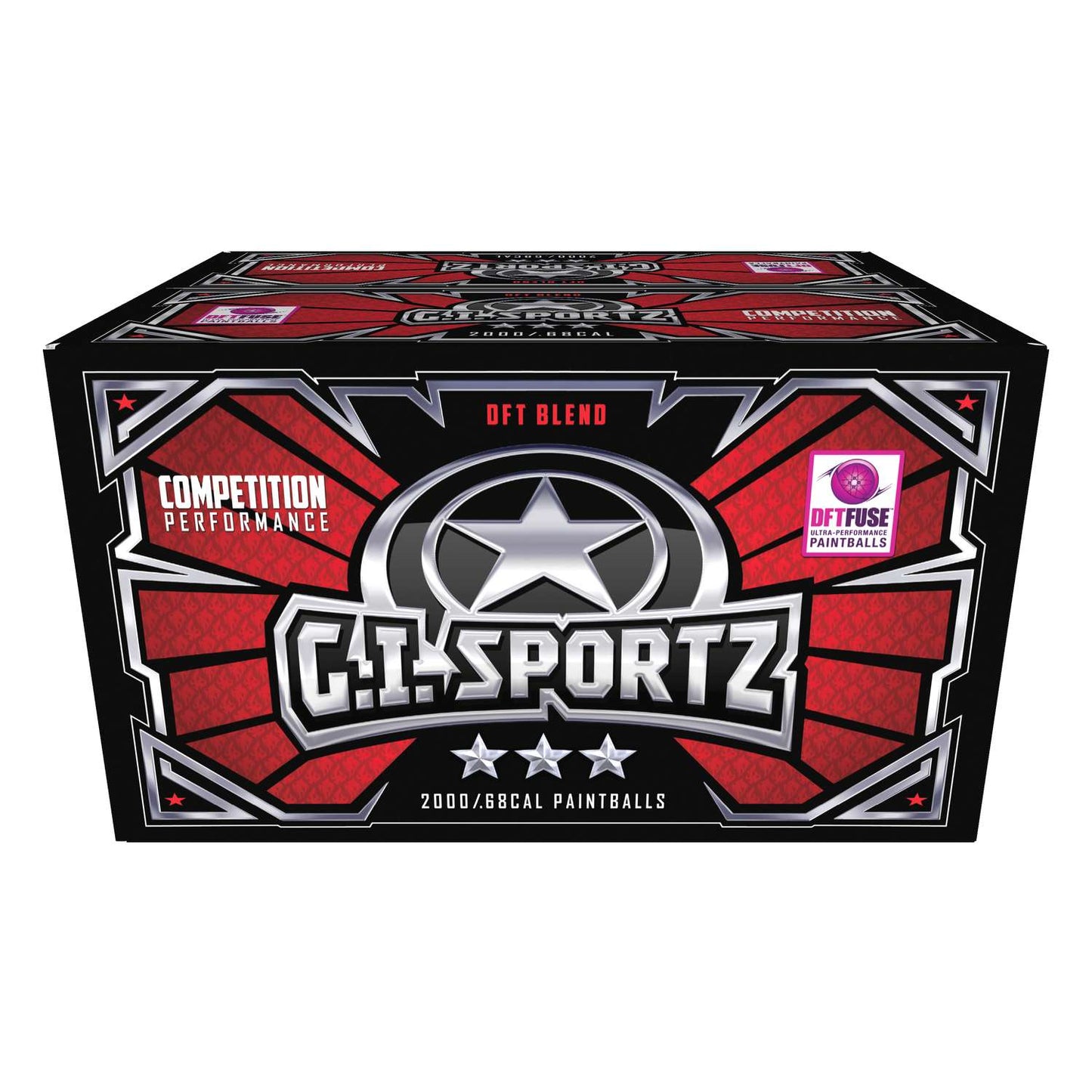 G.I. Sportz 3-STAR Paintballs - 2000ct - Magma / Pine Shell - Yellow Fill