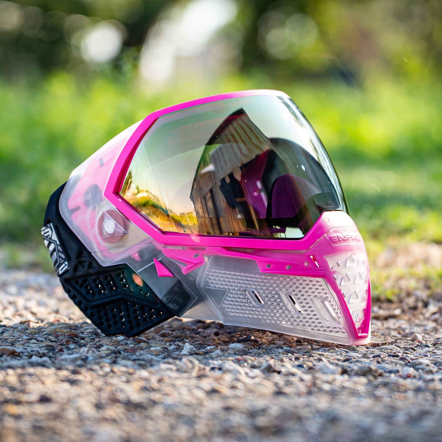 EVS Crystal Clear / Pink w/ Gold Mirror Lens