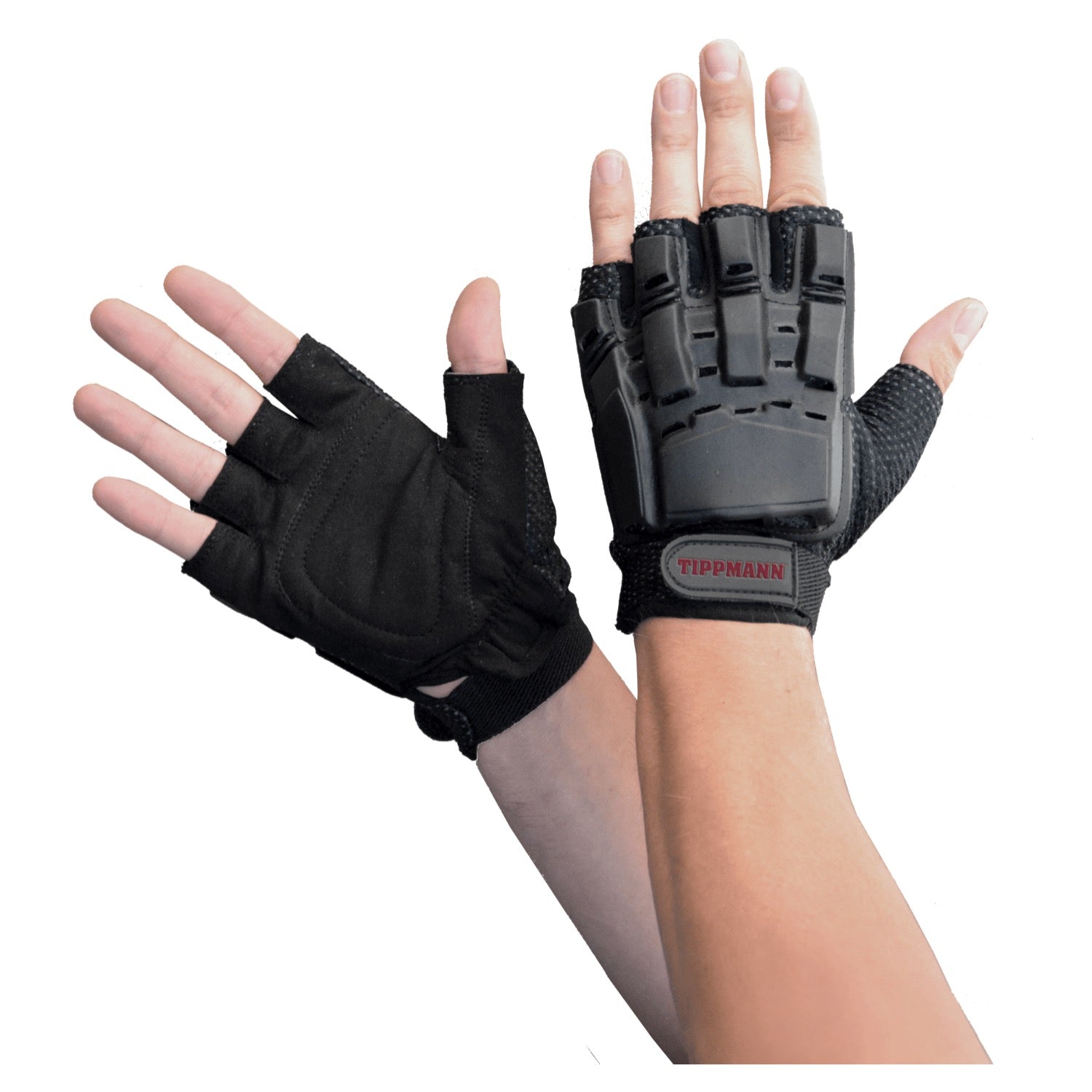 Armored store fingerless gloves