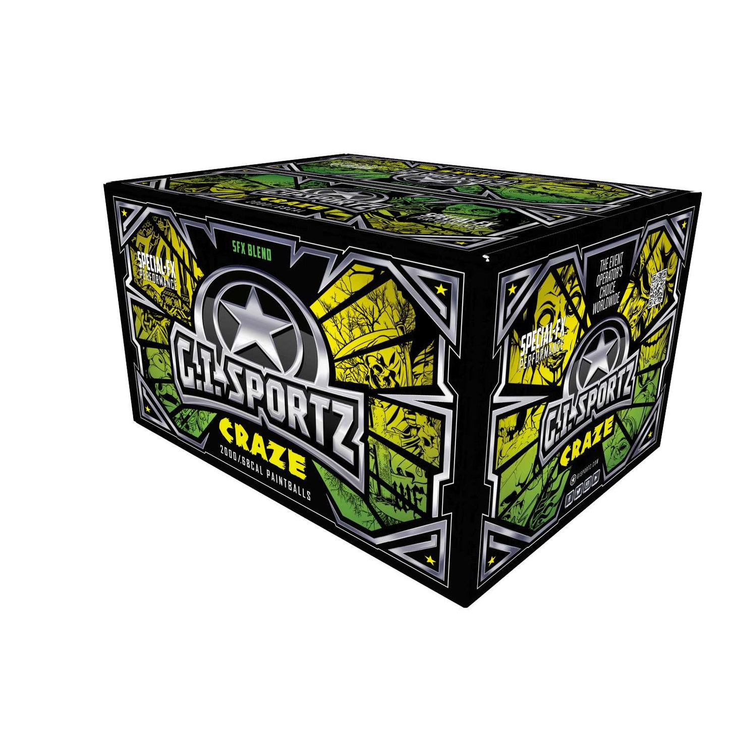 G.I. Sportz CRAZE Paintballs - Adv Opaque Craze Shell - Craze Fill