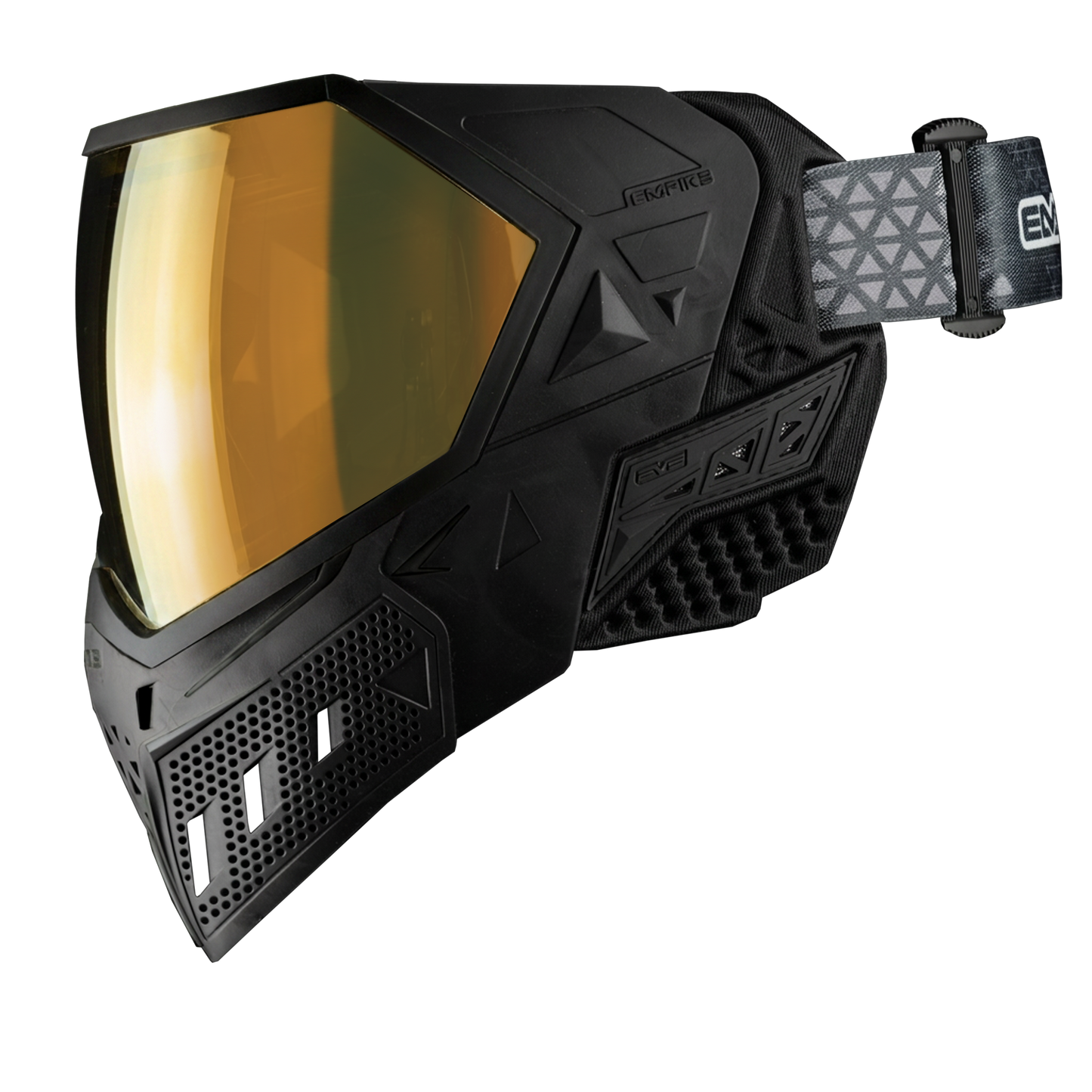 Empire EVS Black/Black with Gold Mirror Lens