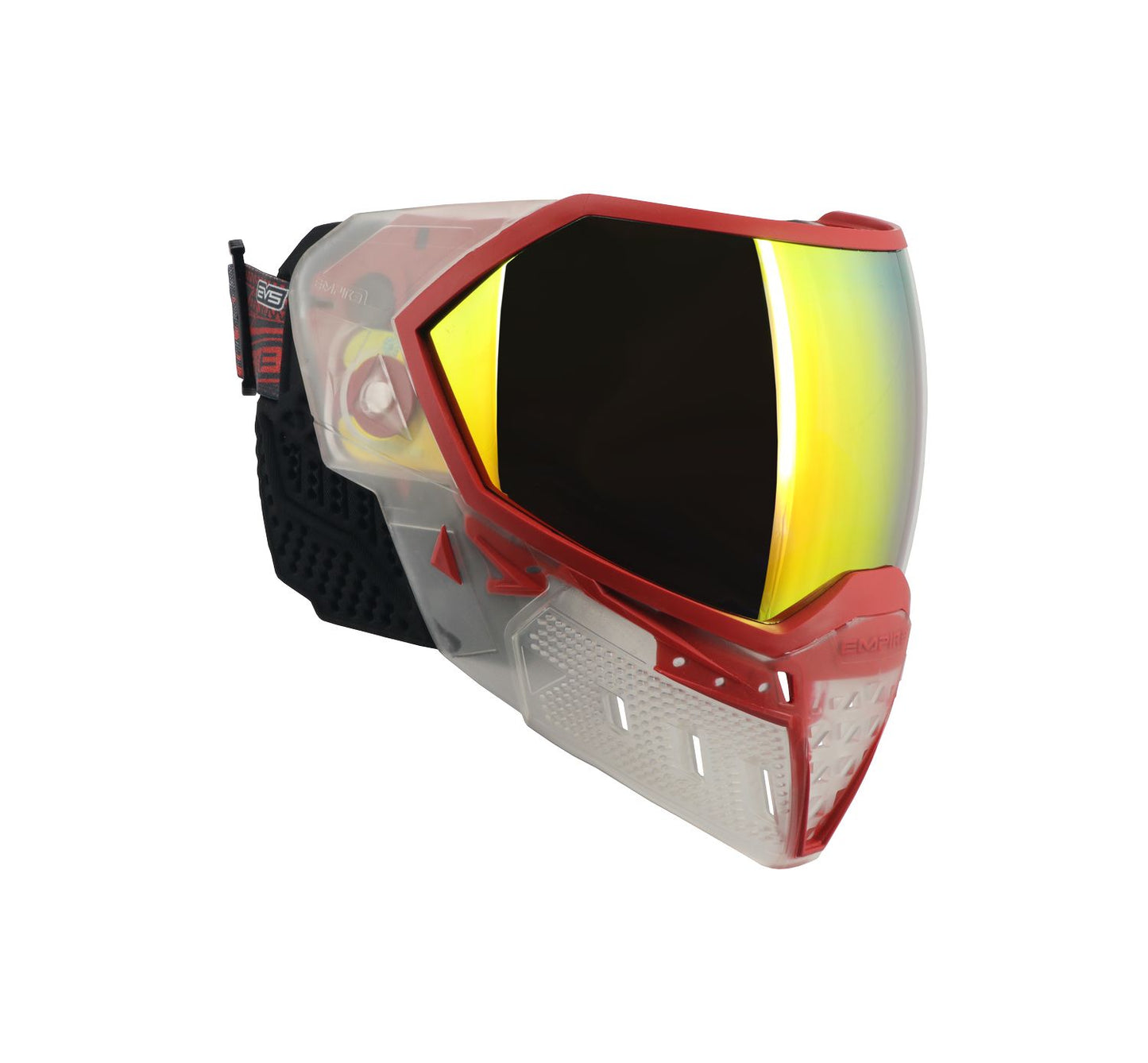 EVS Crystal SE Clear/Red w/ Fire Mirror Lens