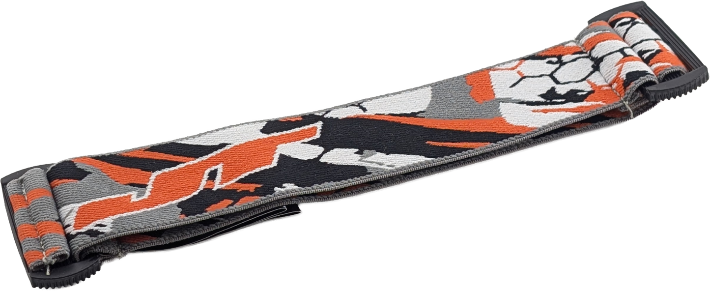JT Orange Moto Woven Goggle Strap