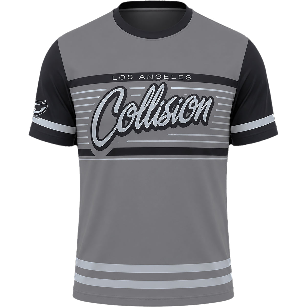 JT Stretchy Soft T Shirt  - Collision - Black / Grey