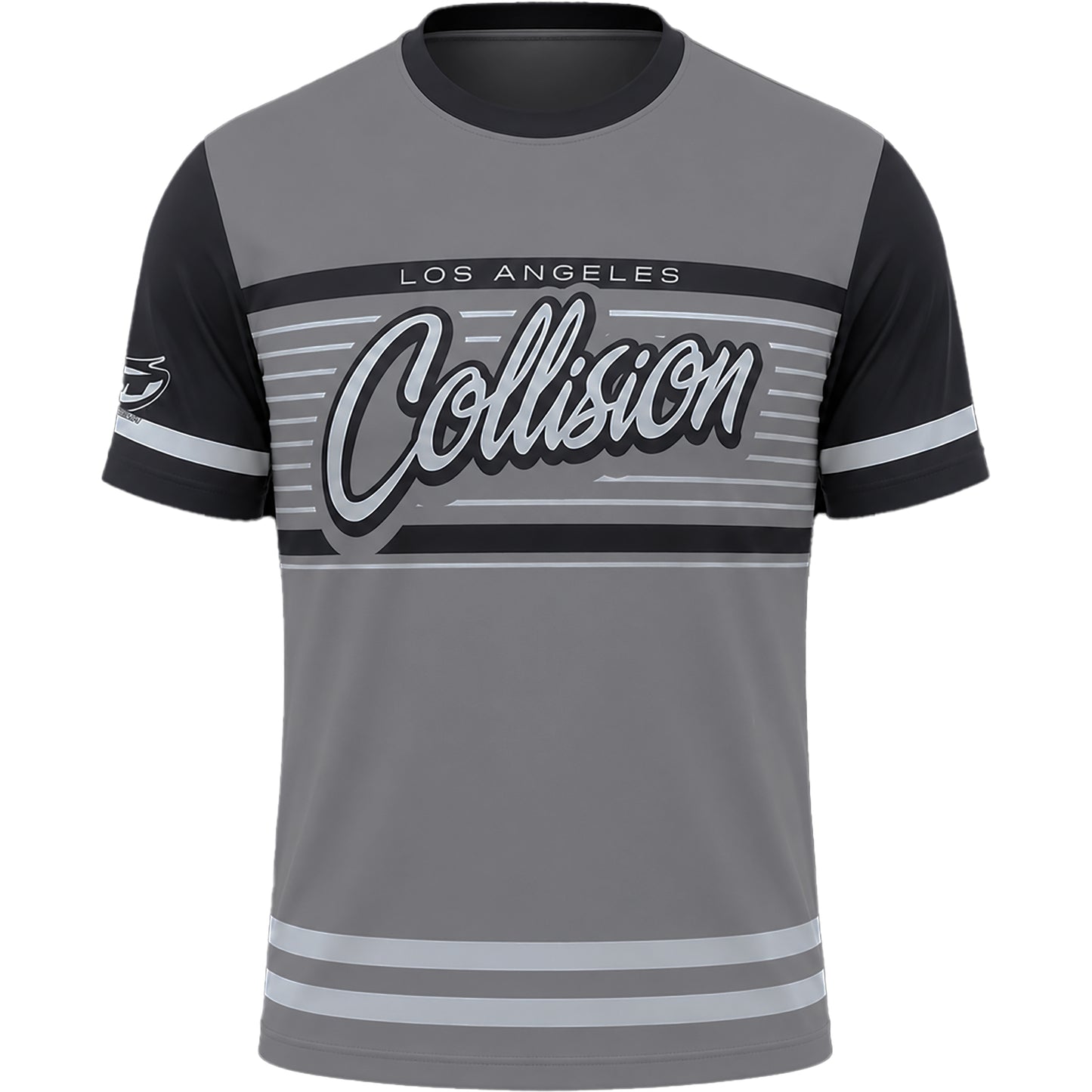 JT Stretchy Soft T Shirt  - Collision - Black / Grey