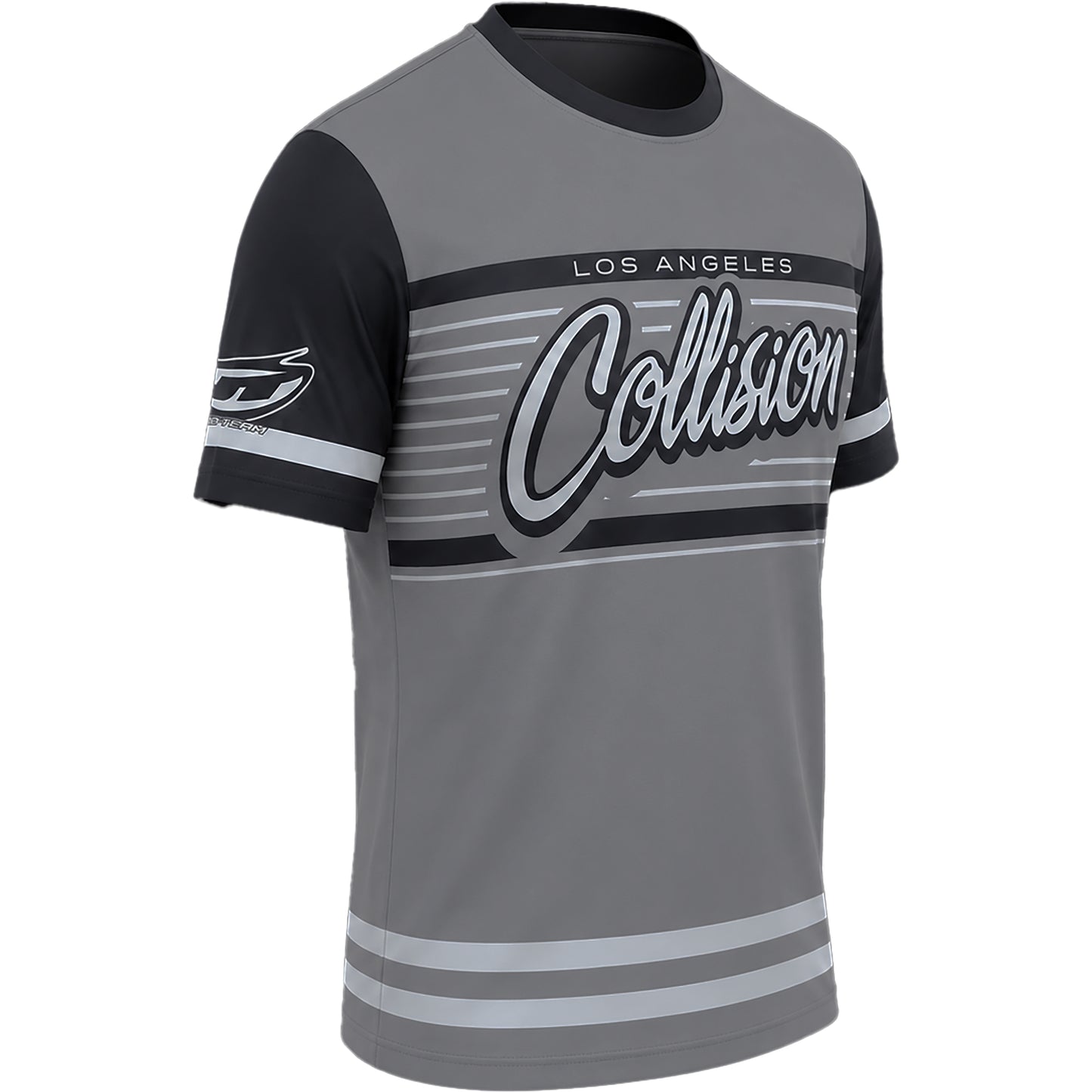 JT Stretchy Soft T Shirt  - Collision - Black / Grey