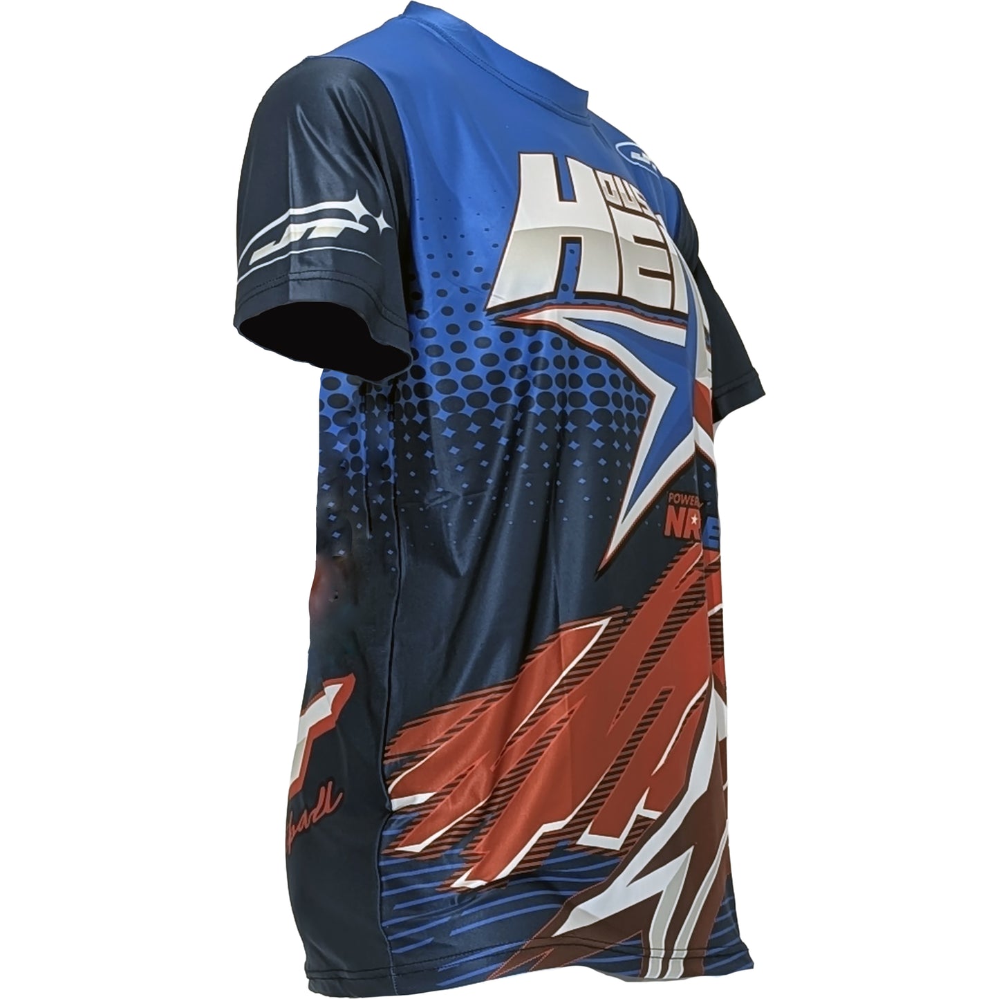 JT Stretchy Soft T Shirt - HOUSTON HEAT - Lightning Blue
