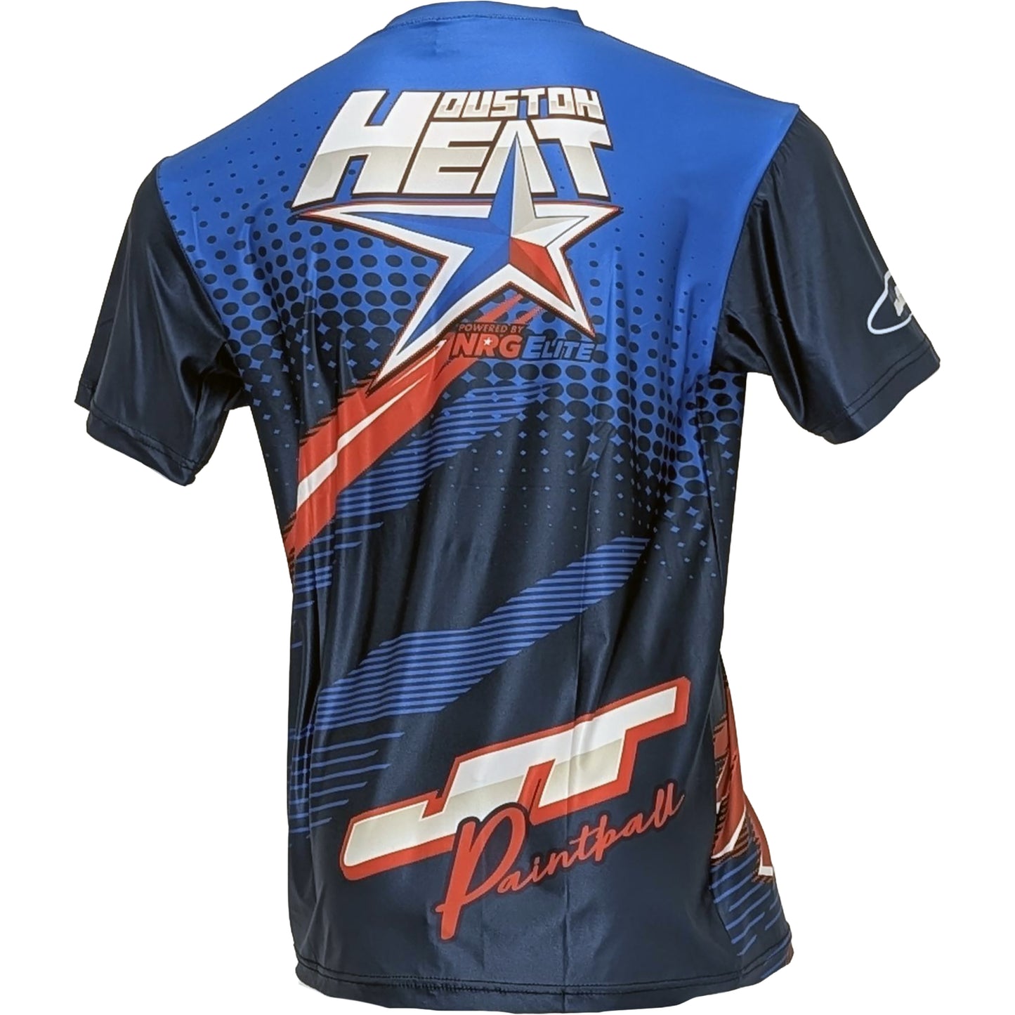 JT Stretchy Soft T Shirt - HOUSTON HEAT - Lightning Blue