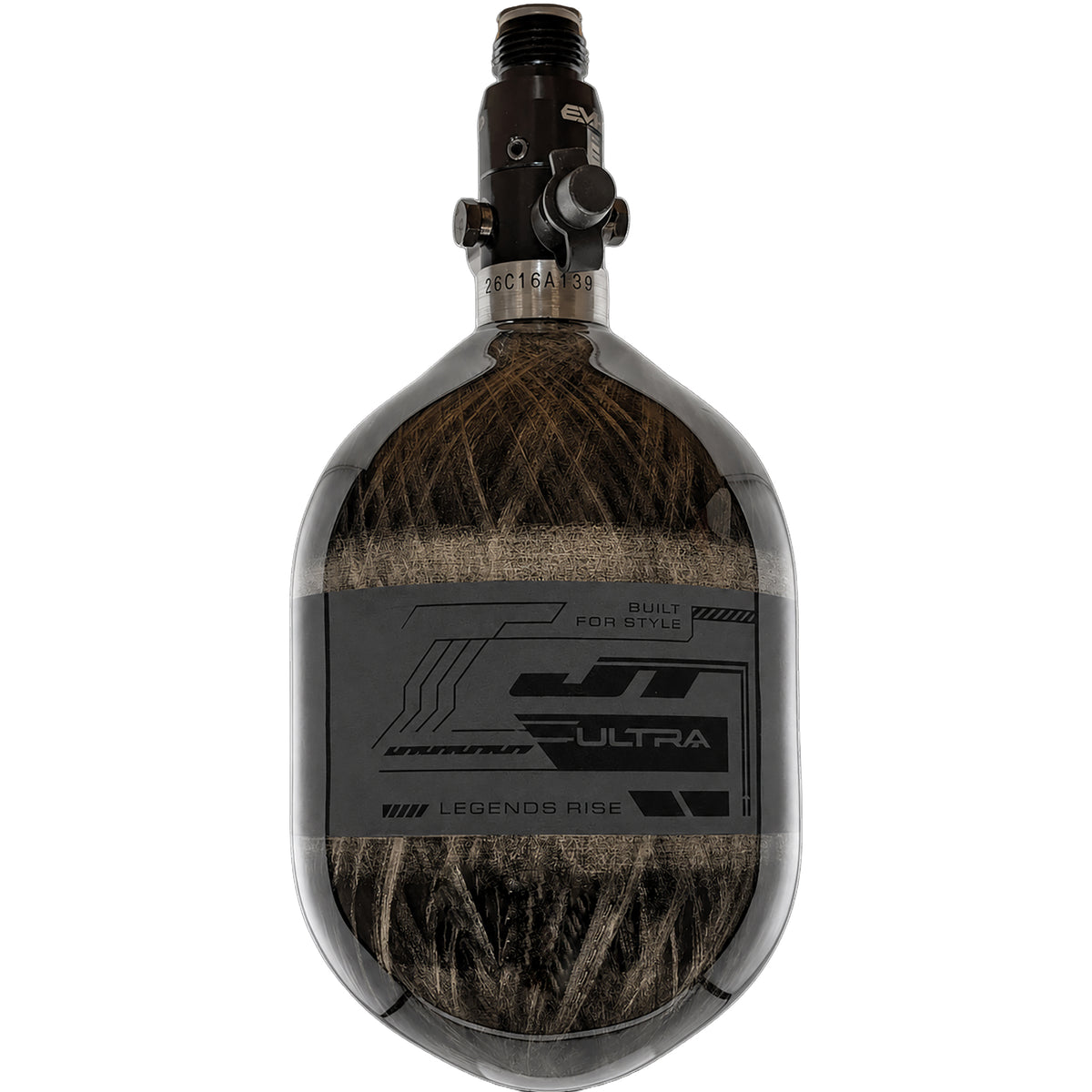 JT Ultra Light 48ci Tank w/ PE Reg - Gray Glass Wrap