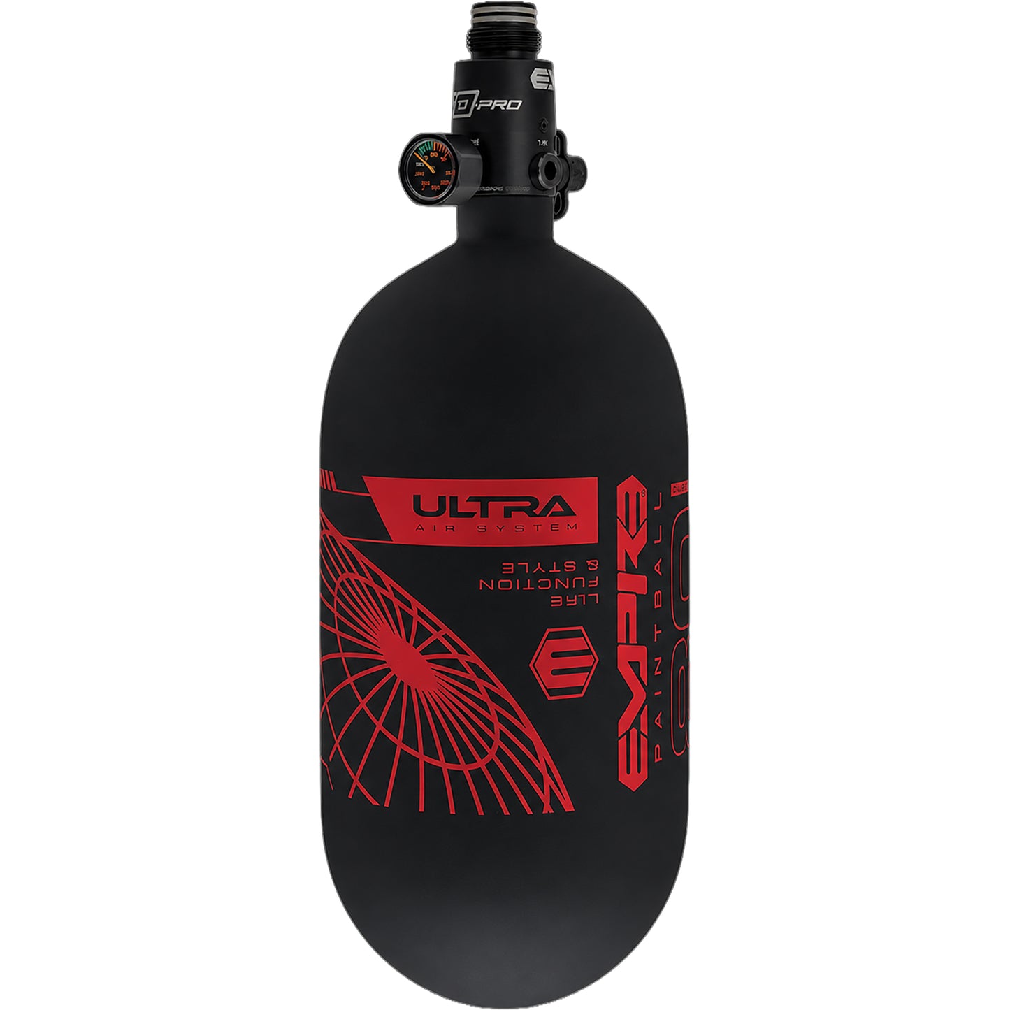 Empire Ultra Light Tank With FLO PRO - 80ci - Black with Red Logo