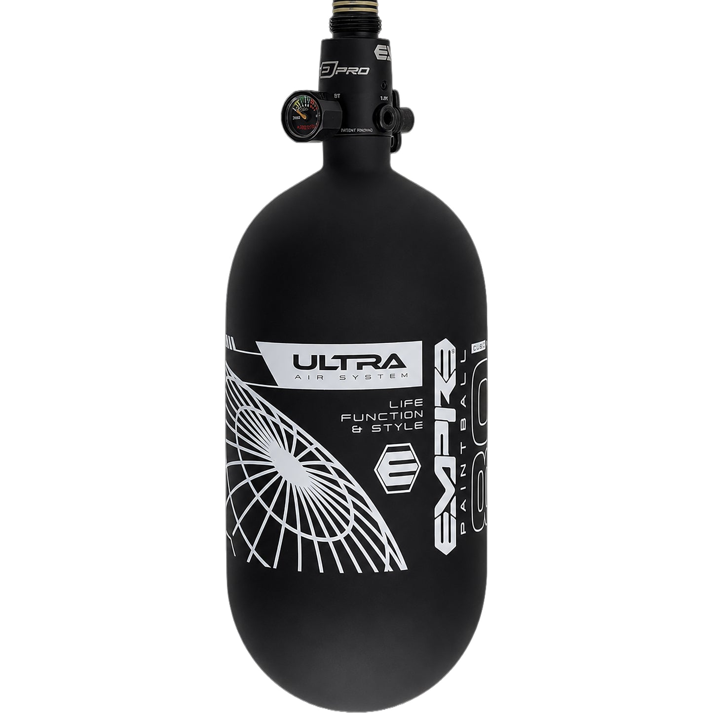 Empire Ultra Light Tank With FLO PRO - 80ci - Black with White Logo