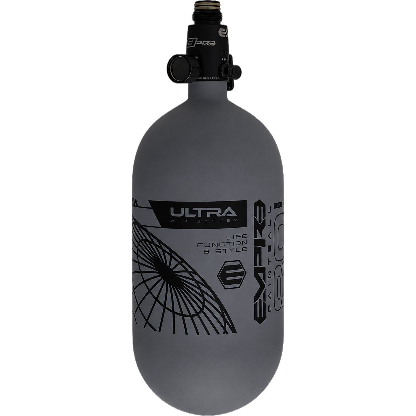Empire Ultra Light Tank With FLO PRO - 80ci - Gray with Black Logo