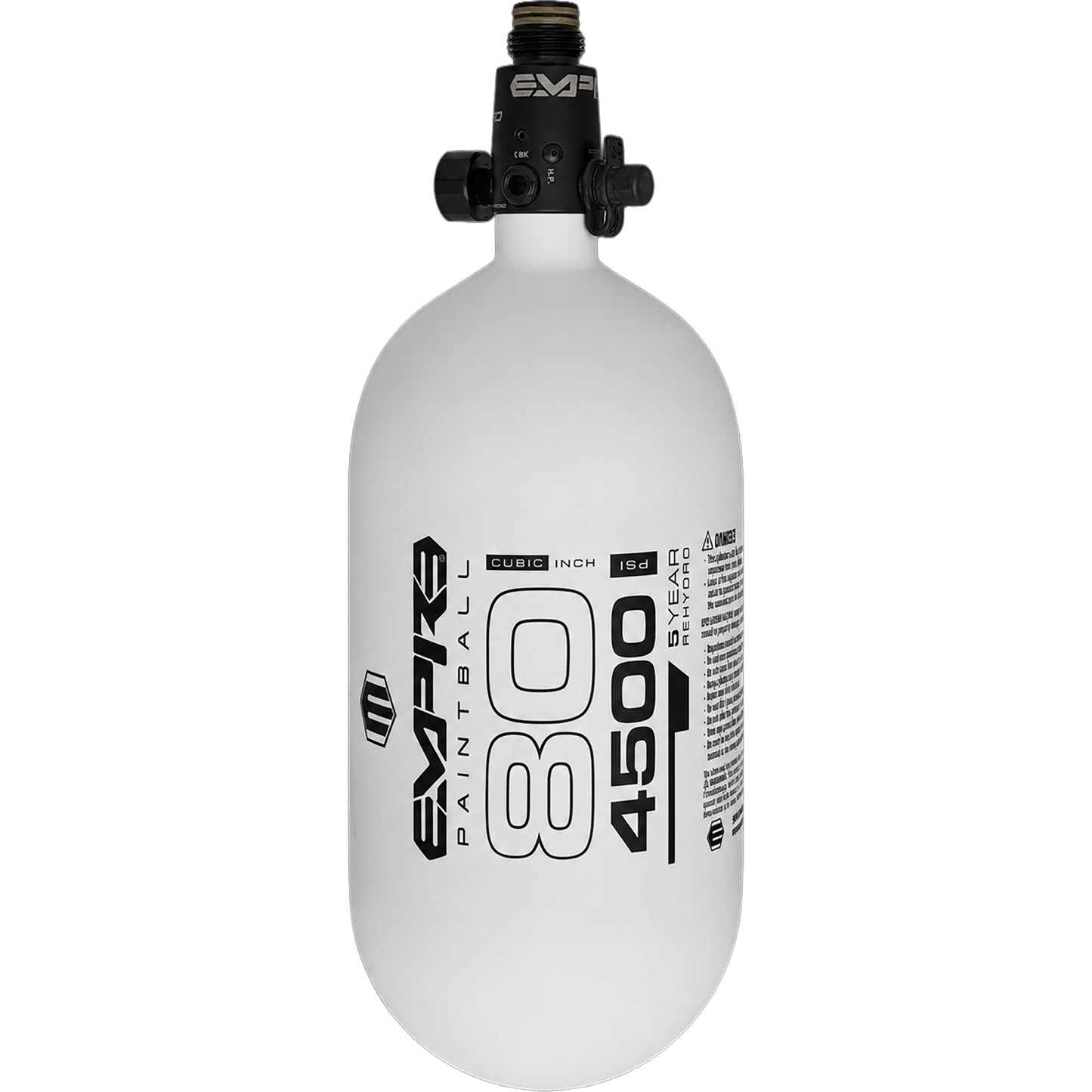 Empire Ultra Light Tank With FLO PRO - 80ci - White with Black Logo