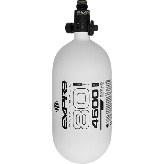 Empire Ultra Light Tank With FLO PRO - 80ci - White with Black Logo