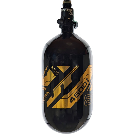JT Ultra Light 80ci Tank w/ FLO Pro Reg - Black with Gold Mirror Logo