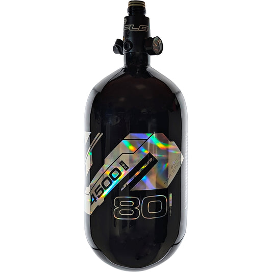 JT Ultra Light 80ci Tank w/ FLO Pro Reg - Black with Spectral Fade Logo