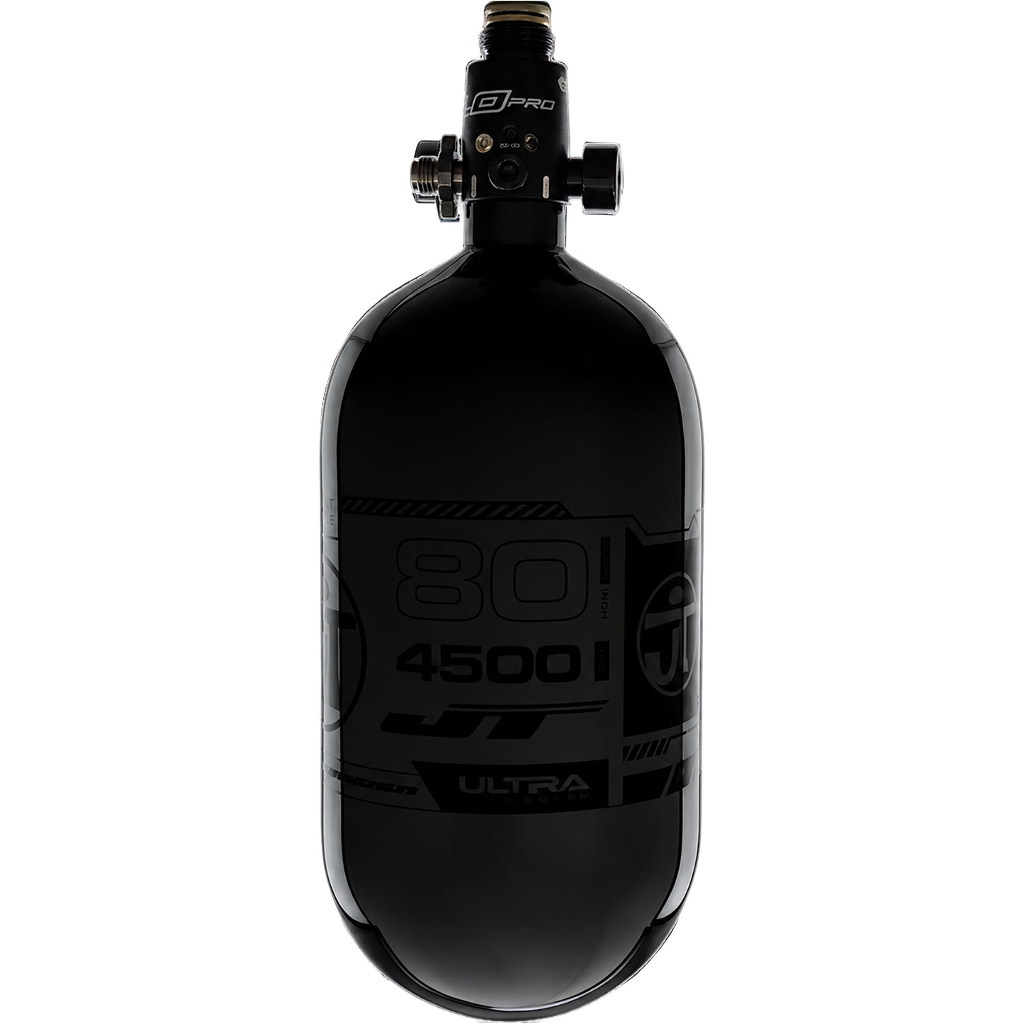 JT Ultra Light 80ci Tank w/ FLO Pro Reg - Gray with Black Logo