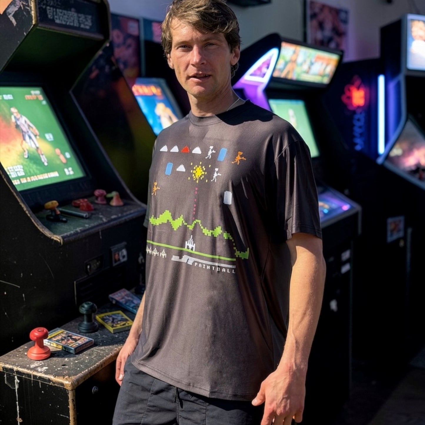 JT Stretchy Soft T Shirt  - Gamer Series - Invader