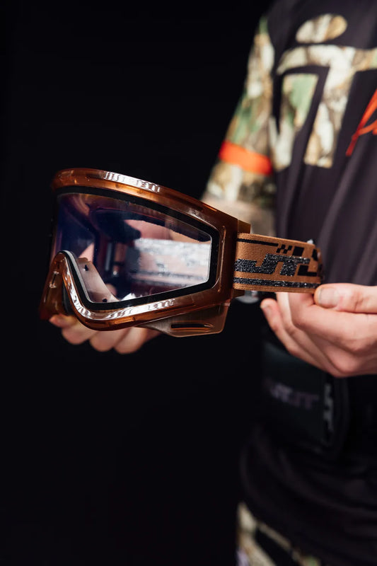 JT QLS - ICE Brown w Clear Lens and Strap