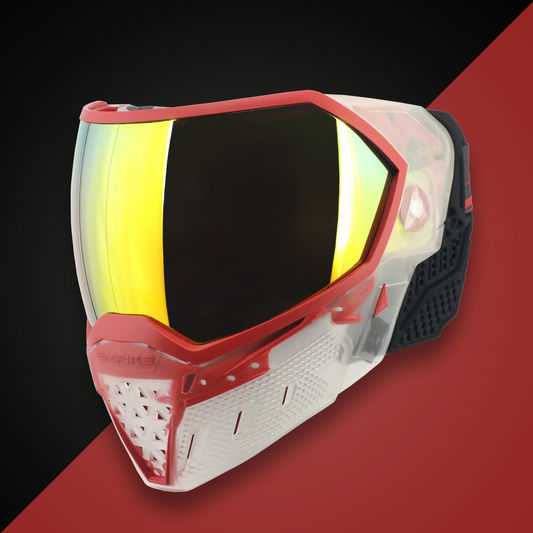 EVS Crystal SE Clear/Red w/ Fire Mirror Lens
