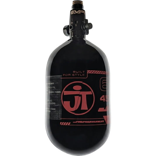 JT Ultra Light 68ci Tank w/ FLO Pro Reg - Black with Red Logo