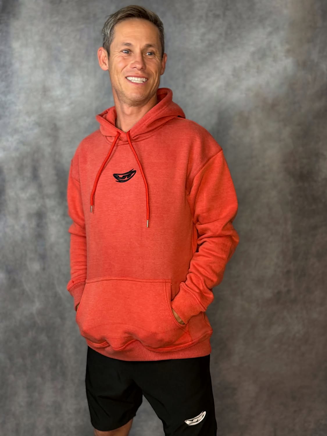 JT Pull Over Hoodie - Stonewash - Red