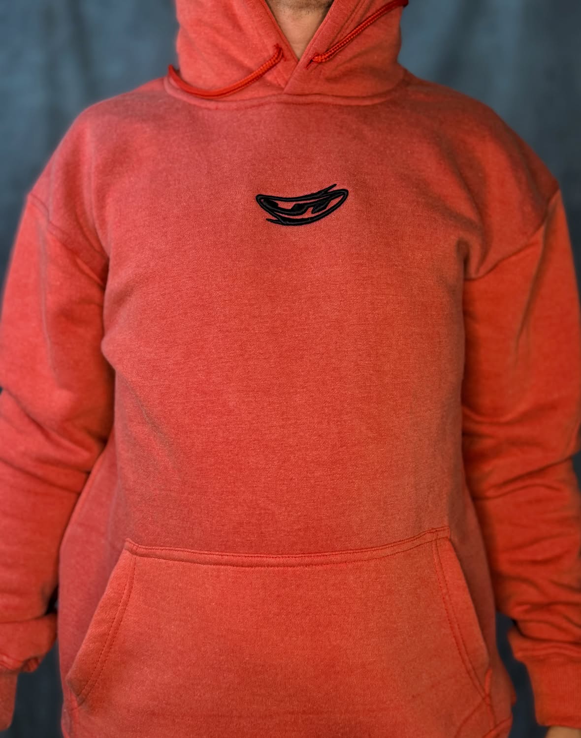 JT Pull Over Hoodie - Stonewash - Red