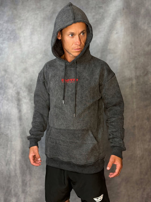 Empire Pull Over Hoodie - Stonewash - Black
