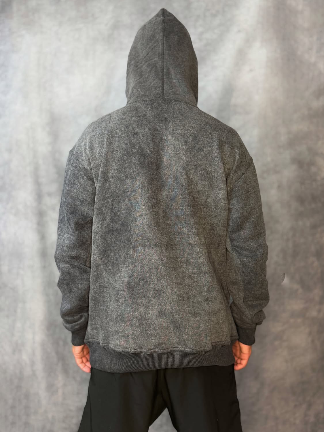 Empire Pull Over Hoodie - Stonewash - Black