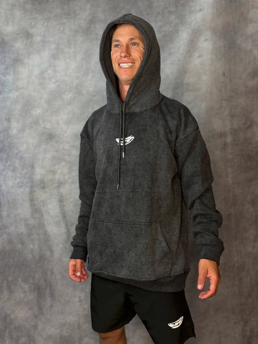 JT Pull Over Hoodie - Stonewash - Black