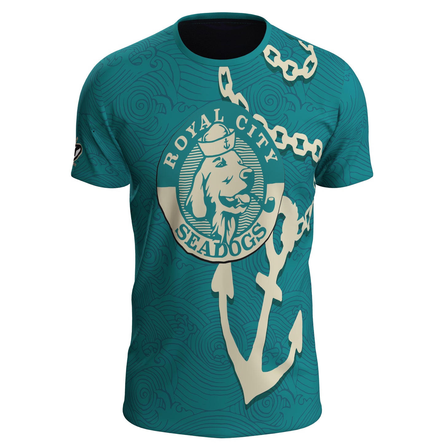 JT Stretchy Soft T Shirt  - Sea Dogs Teal / Tan