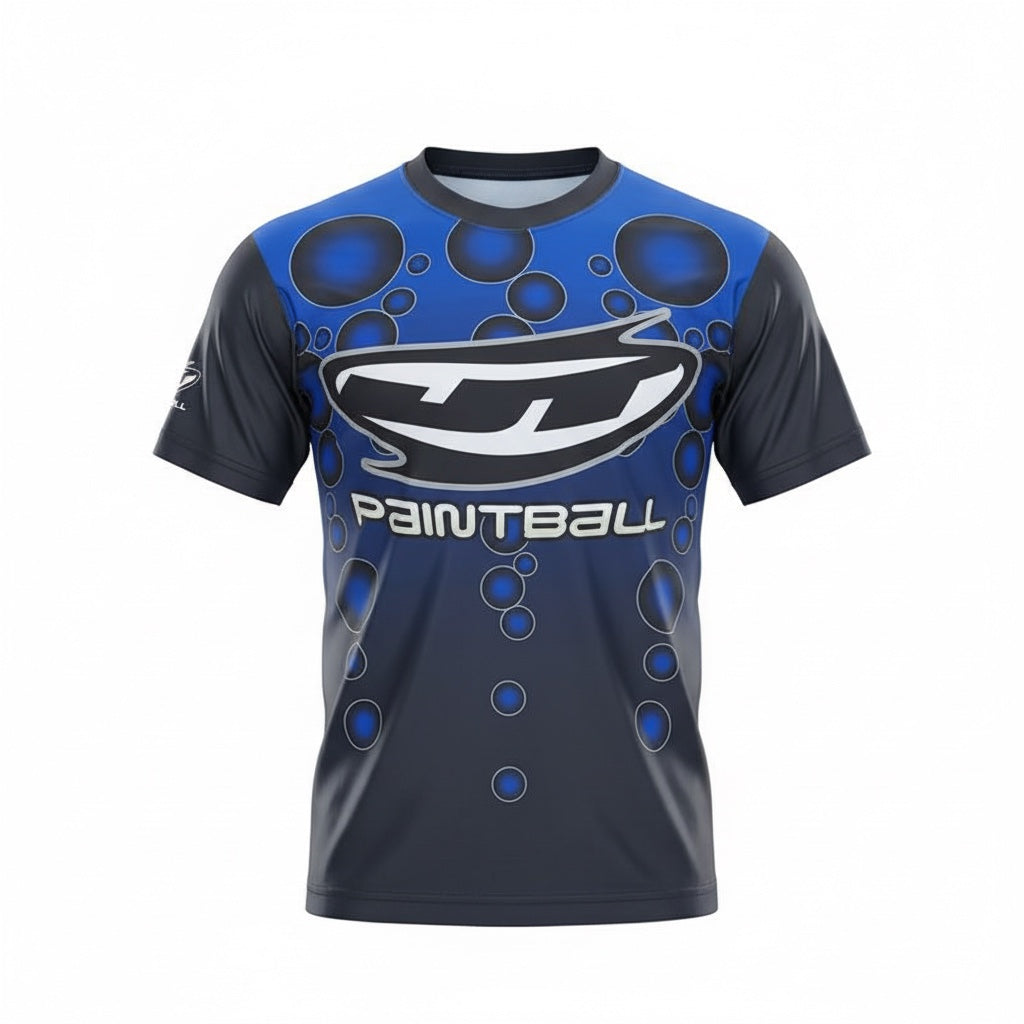 JT Stretchy Soft T Shirt - Bubbles - Blue