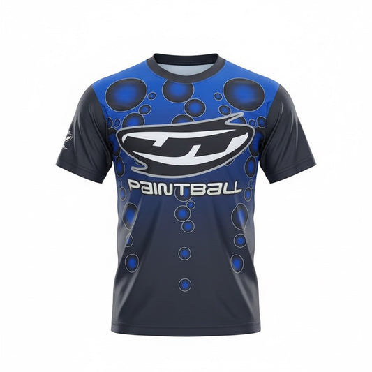 JT Stretchy Soft T Shirt - Bubbles - Blue