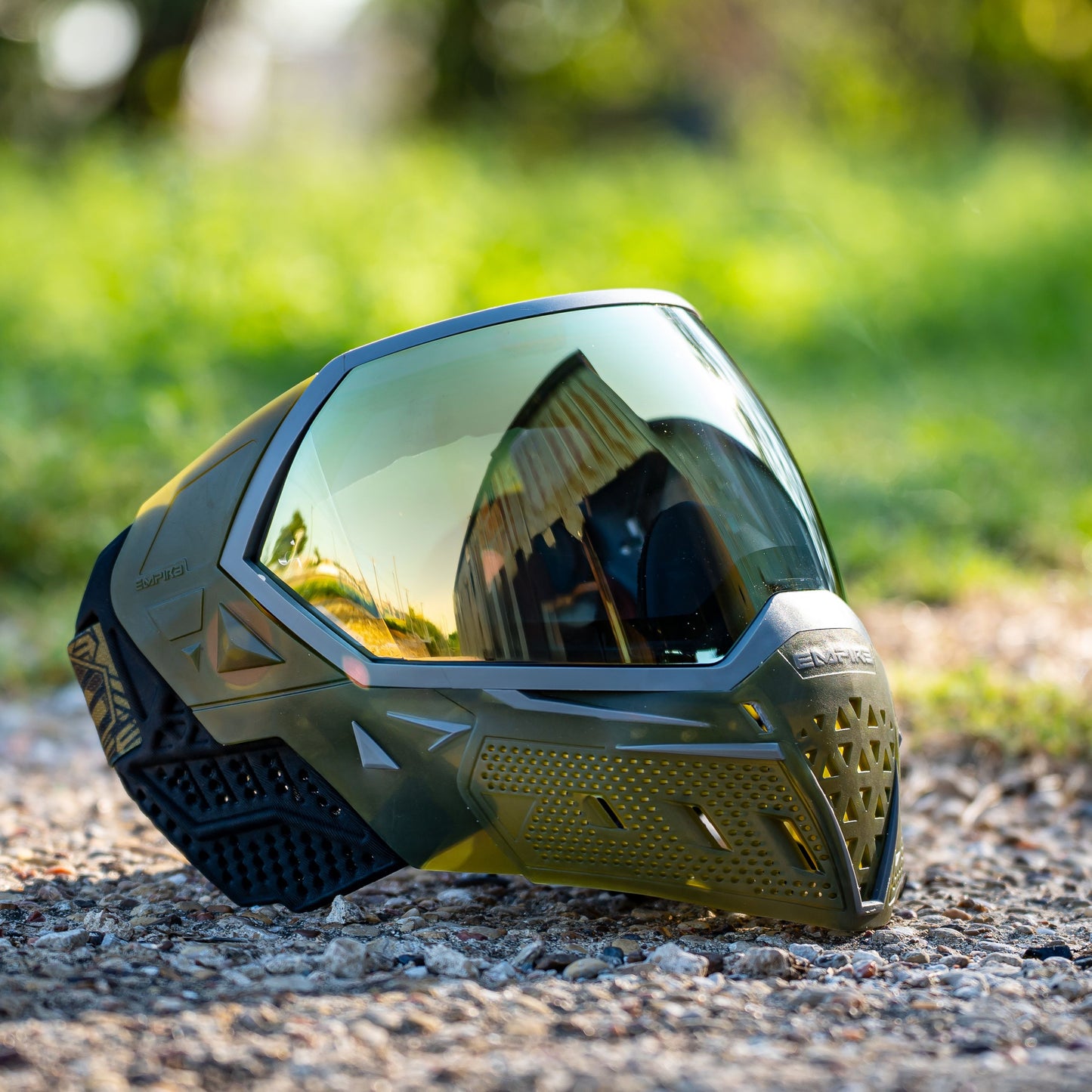 EVS Crystal Clear / Olive ICE - Gold Mirror Lens