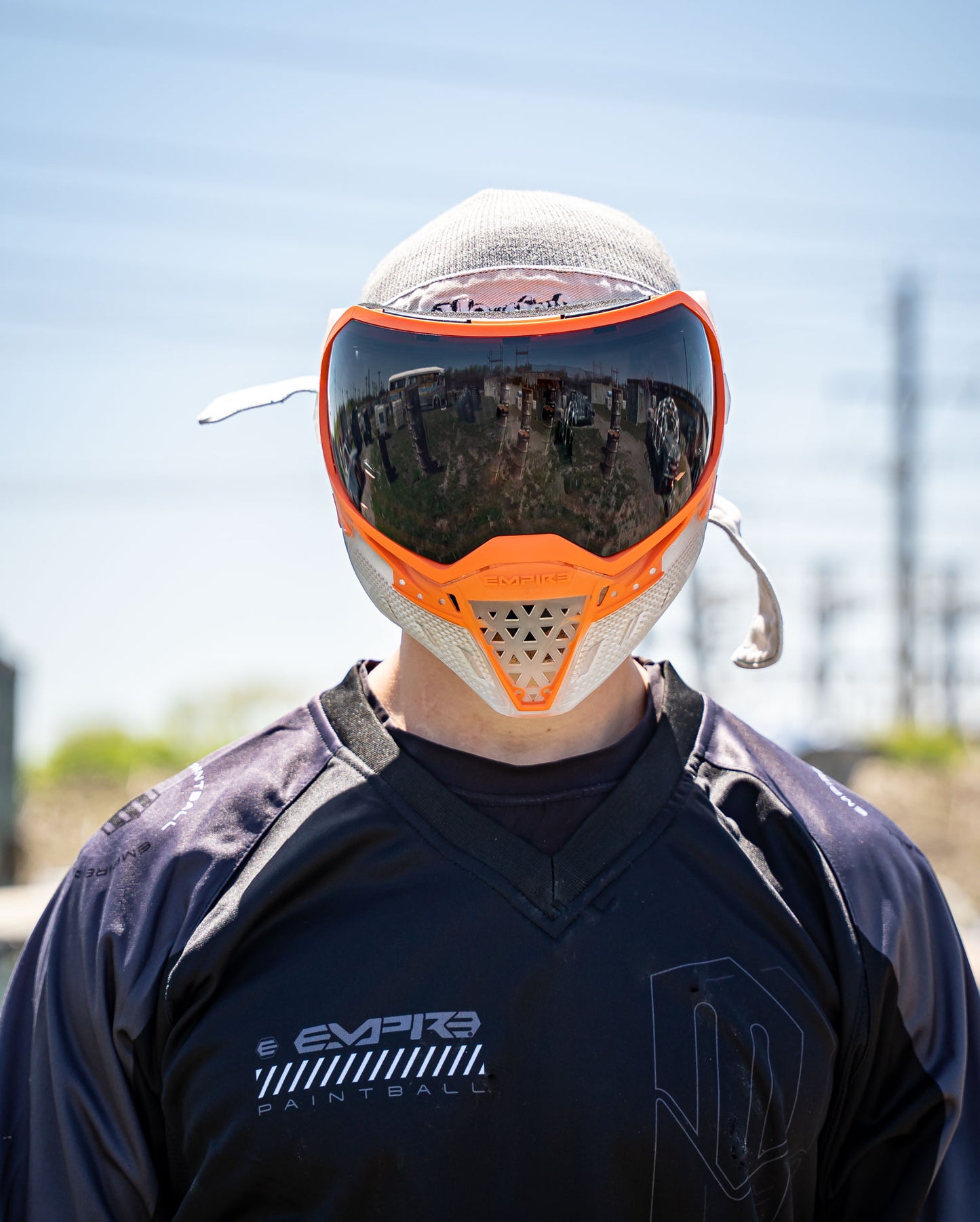 EVS Crystal Clear  / Orange w/ Black Chrome Lens