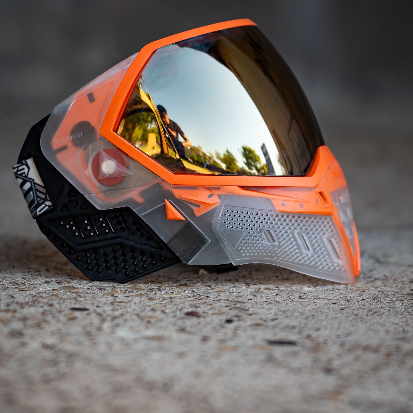 EVS Crystal Clear  / Orange w/ Black Chrome Lens