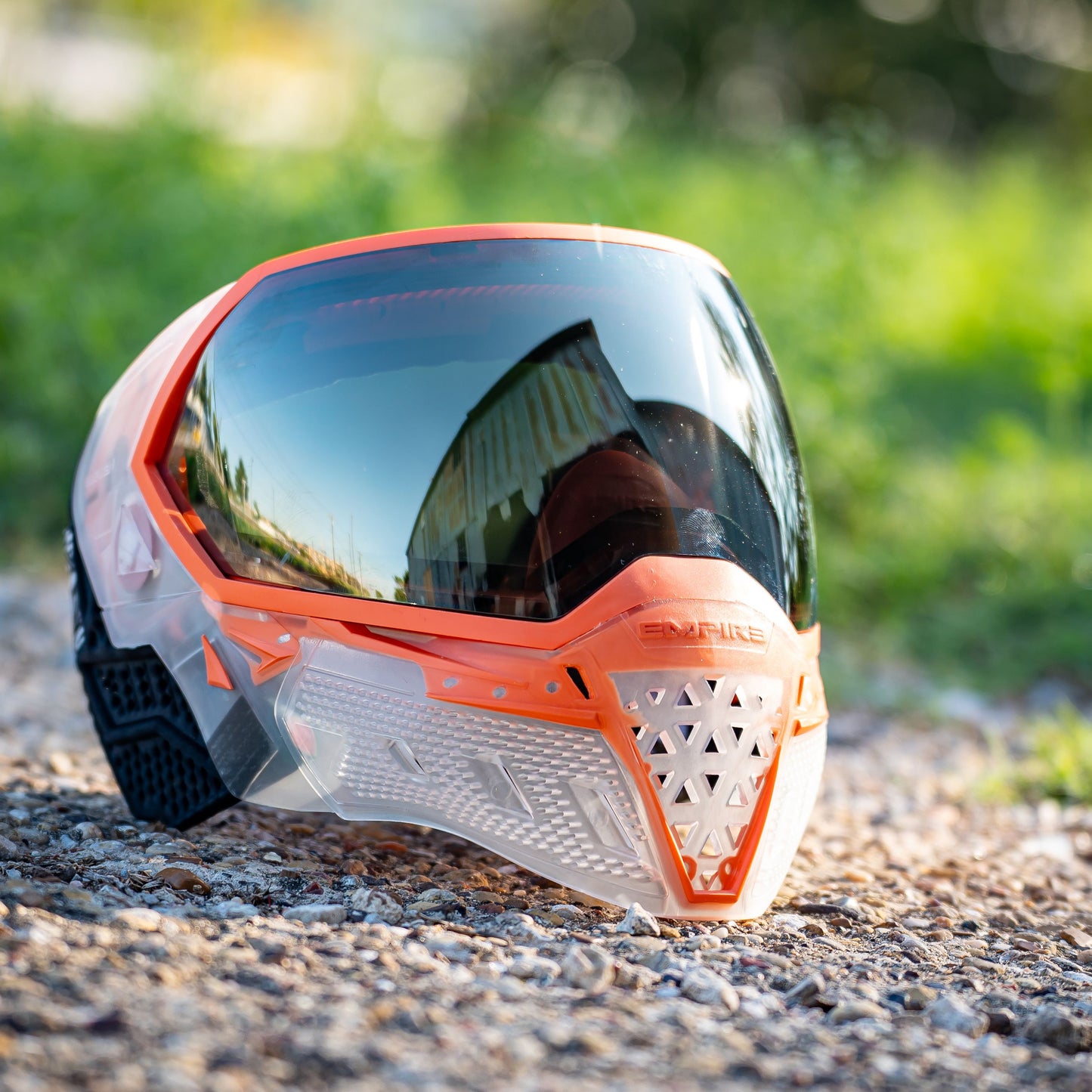 EVS Crystal Clear  / Orange w/ Black Chrome Lens