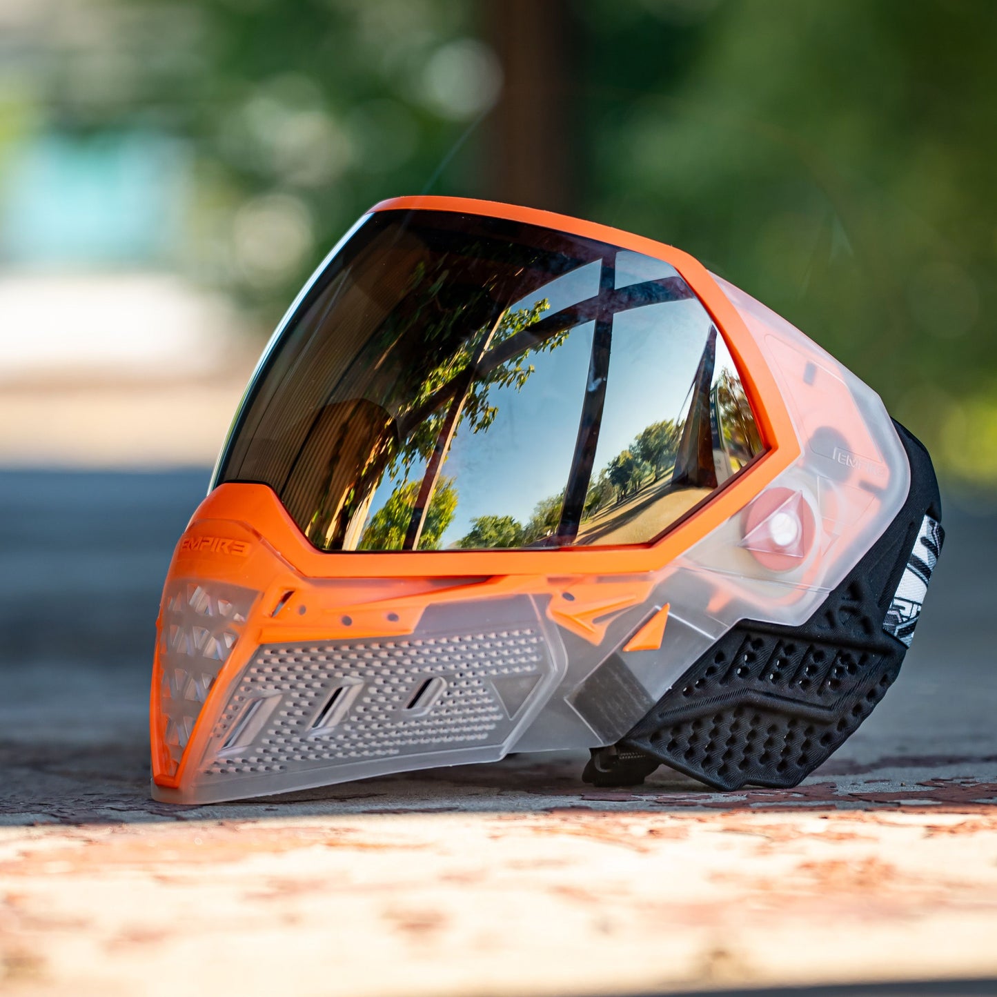 EVS Crystal Clear  / Orange w/ Black Chrome Lens