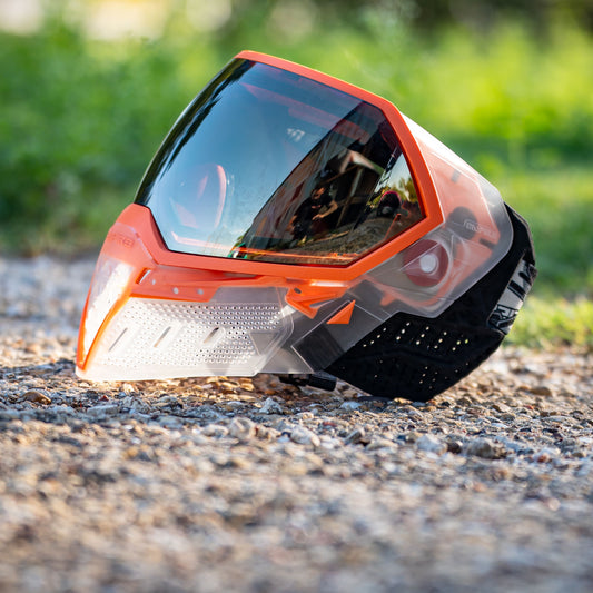 EVS Crystal Clear  / Orange w/ Black Chrome Lens
