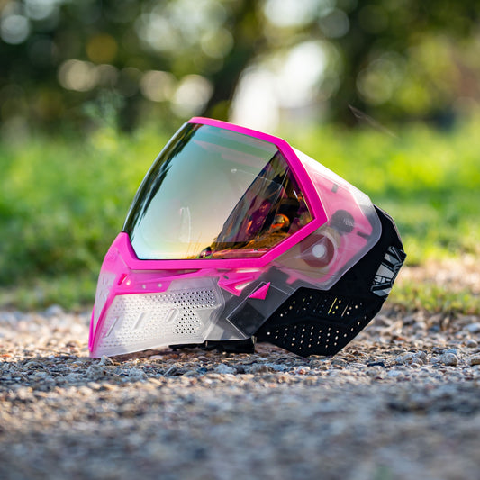 EVS Crystal Clear  / Pink w/ Gold Mirror Lens