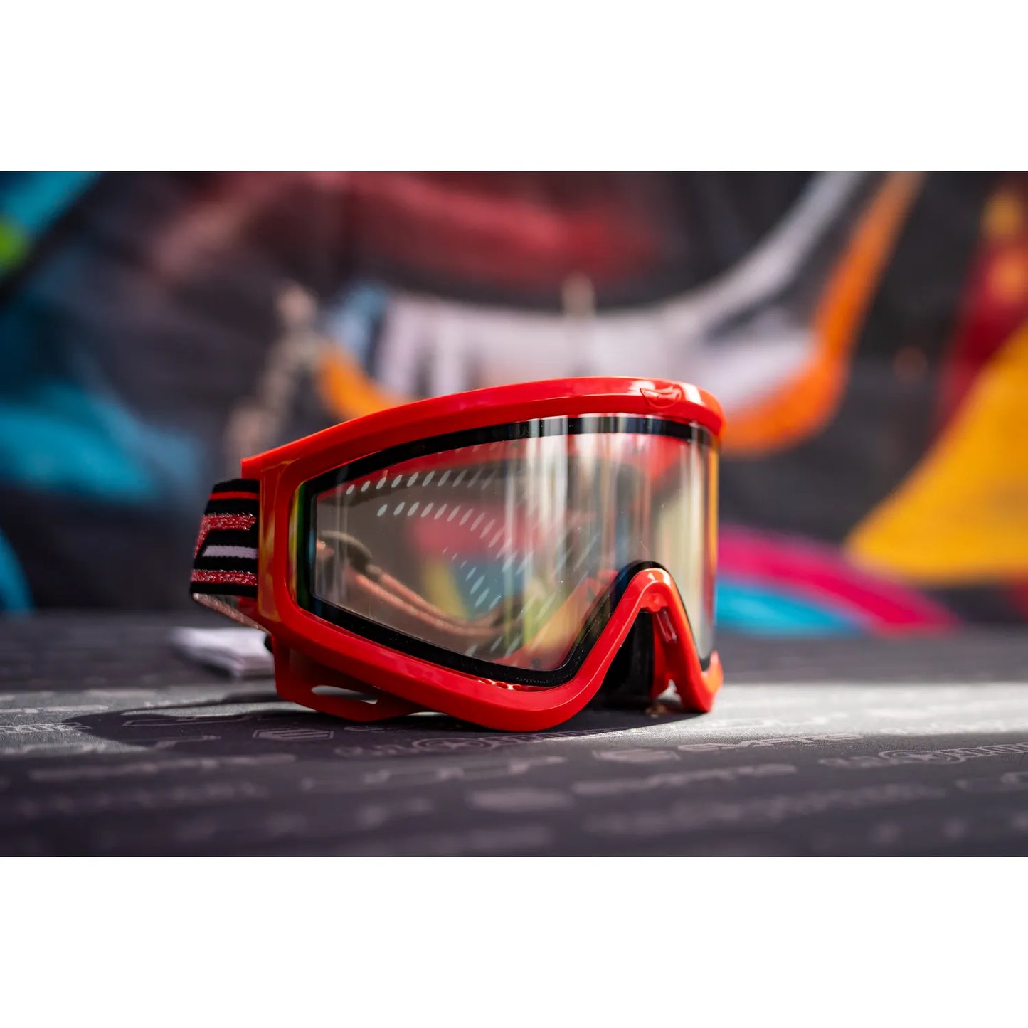 JT QLS - Brimstone Red w Clear Lens and Strap