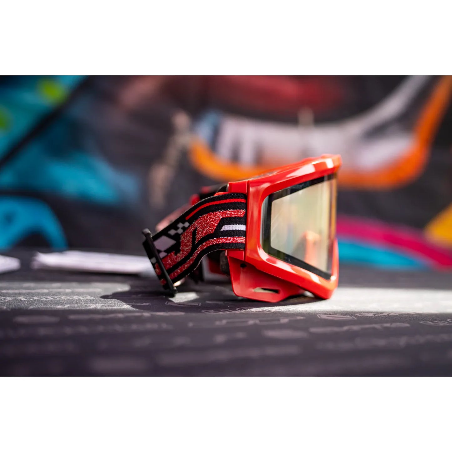JT QLS - Brimstone Red w Clear Lens and Strap