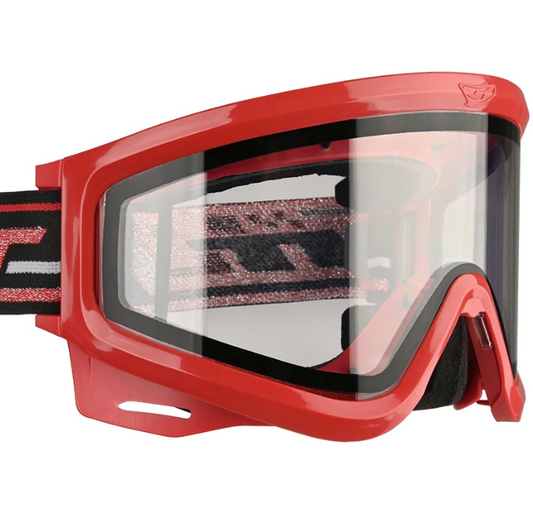 JT QLS - Brimstone Red w Clear Lens and Strap