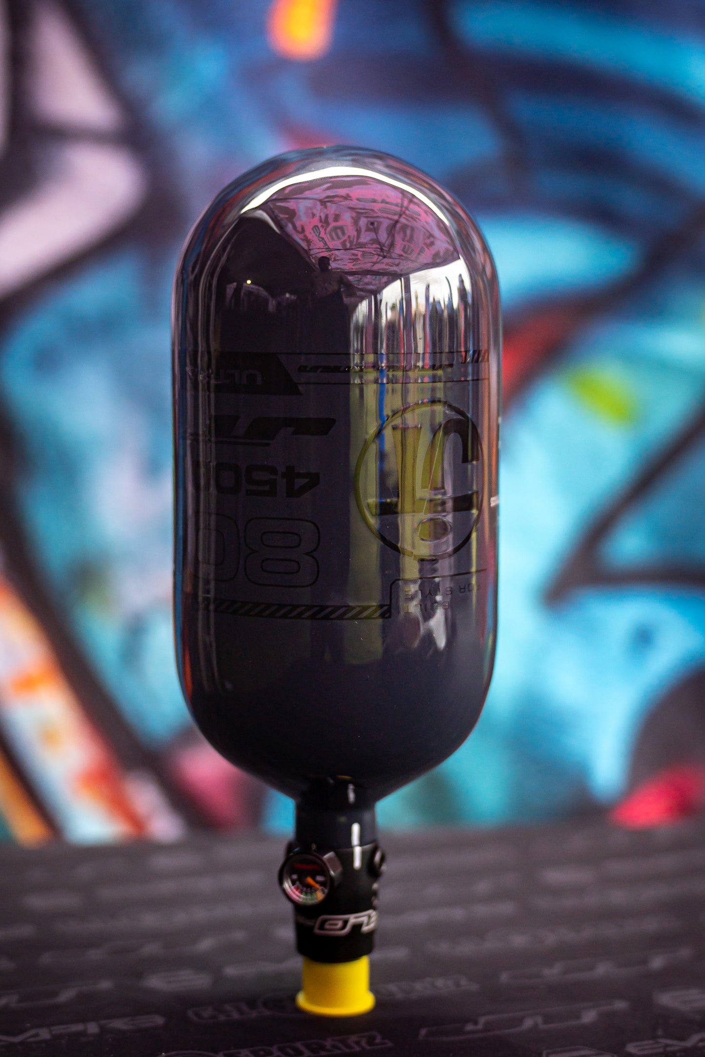 JT Ultra Light 80ci Tank w/ FLO Pro Reg - Gray with Black Logo