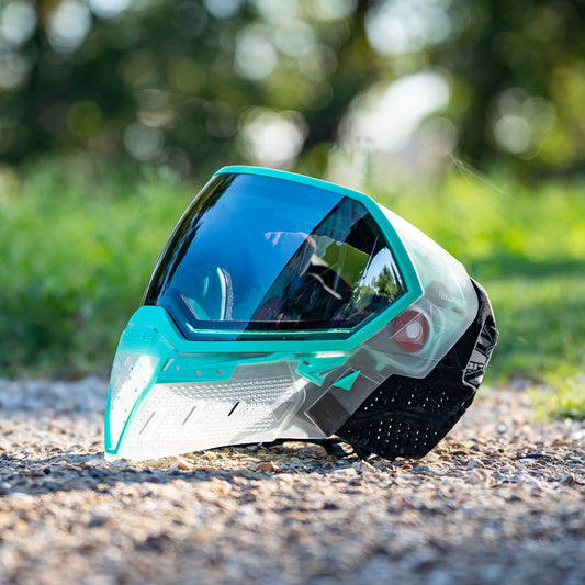 EVS Crystal Clear / Teal w/ SIlver Mirror Fade Lens