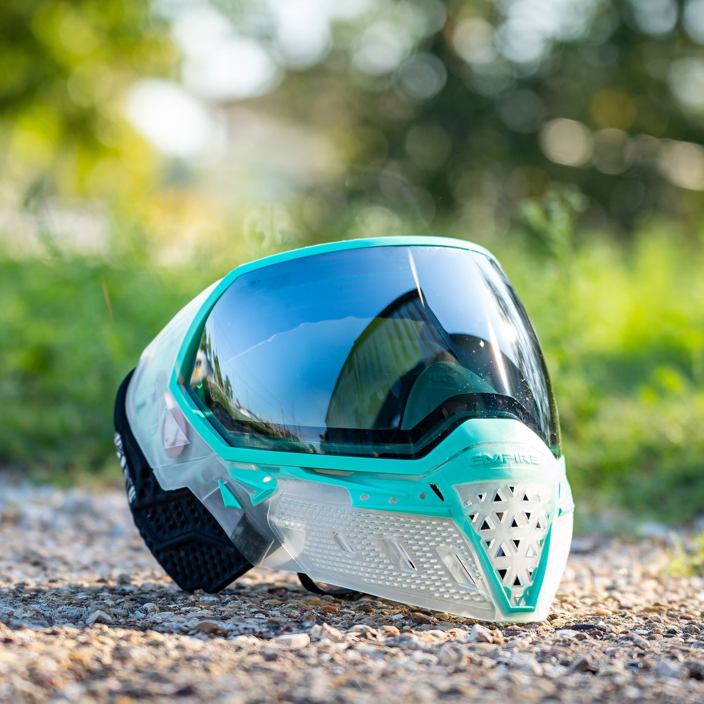 EVS Crystal Clear / Teal w/ SIlver Mirror Fade Lens